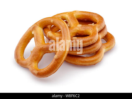 Pretzel crackers isolated on white background Stock Photo