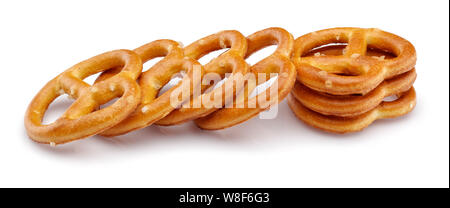 Pretzel crackers isolated on white background Stock Photo