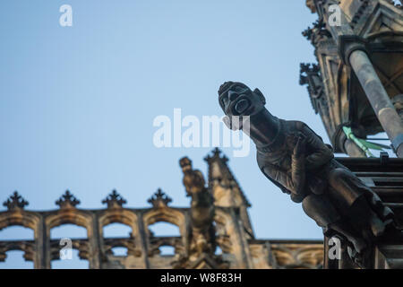 One of gargoyles of St. Vitus cathedral in Prague Stock Photo