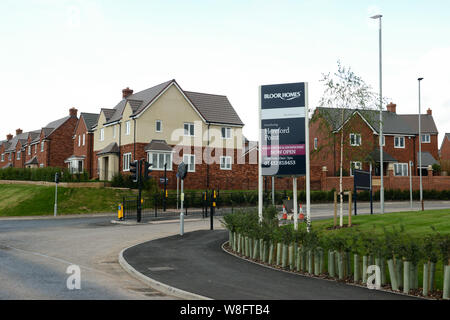 New housing at Hereford Point on Roman Road, Hereford. Stock Photo