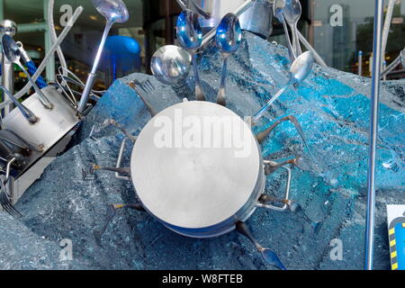 A giant fish made out of cooking utensils is on display during a  promotional event by German cookware maker Fissler at Jiuguang City Plaza  in Shanghai Stock Photo - Alamy