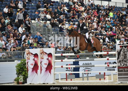 British equestrian rider Scott Brash competes in the Against the