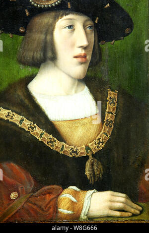 Portrait de Charles Quint. 1516. Bernard van Orley. Huile sur Bois. Musée municipal du Monastère royal de Brou. Bourg-en-Bresse. Stock Photo