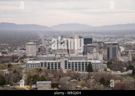 Utah State Capitol in Salt Lake City, Utah, on April 11, 2018. Stock Photo