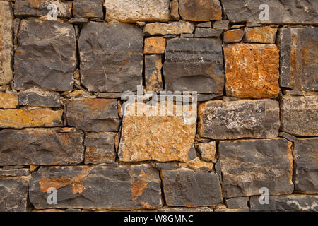 Antique wall in the mountains. Crete, Greece Stock Photo