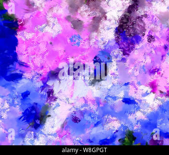 Large watercolor paint strokes on canvas. Simple modern art drawing. Multicolored background in oil painting style. Energy of bright colors. Hand made Stock Photo