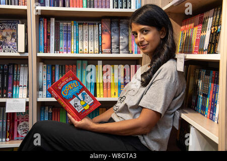 LONDON, ENGLAND 8 AUG 2019: Konnie Huq 'Cookie and the Most Annoying Boy in the World' book signing. Gary Mitchell/ Alamy Live News Stock Photo