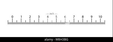 Inch ruler scale. 10 inches scale. Flat style vector illustration ...