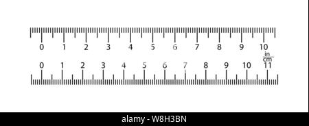 Inch ruler scale. 10 inches scale. Flat style vector illustration ...