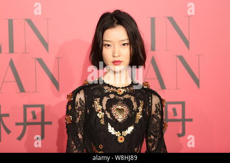 Chinese model Du Juan poses as she attends the Louis Vuitton Volez,  Voguez, Voyagez exhibition in Shanghai, China, 15 November 2018 Stock  Photo - Alamy