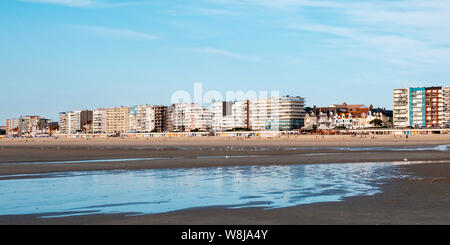 Le Touquet-Paris-Plage, France: Beach and boulevard, panoramic view Stock Photo