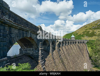 Elan Valley, Rhayader Craig Goch reservoir in Wales. Stock Photo