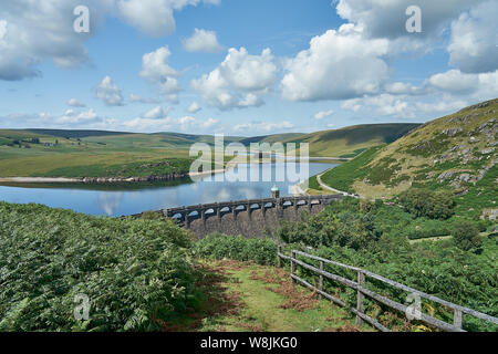 Elan Valley, Rhayader Craig Goch reservoir in Wales. Stock Photo