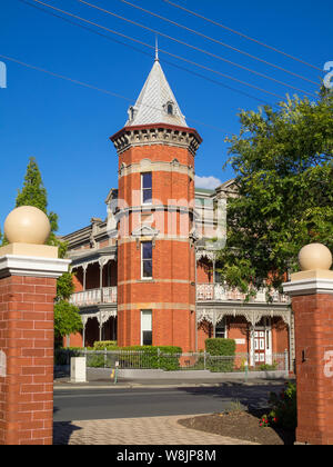 Red brick Vicotiran building, Launceston Stock Photo