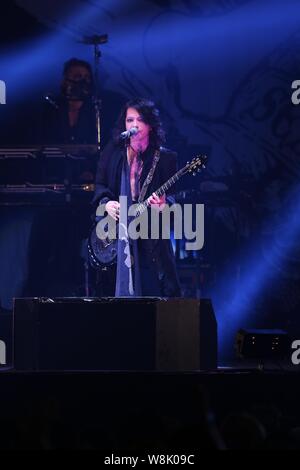 Japanese band VAMPS performs at the 'Japan Night' concert in Taipei, Taiwan, 23 May 2015. Stock Photo