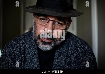 Portrait of a mature man with a sad look. Stock Photo