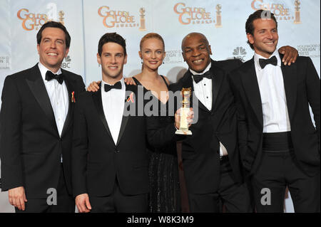 LOS ANGELES, CA. January 18, 2010: The Hangover stars including Heather Graham, Bradley Cooper, Mike Tyson, Ed Helms & Justin Bartha at the 67th Golden Globe Awards at the Beverly Hilton Hotel. © 2010 Paul Smith / Featureflash Stock Photo