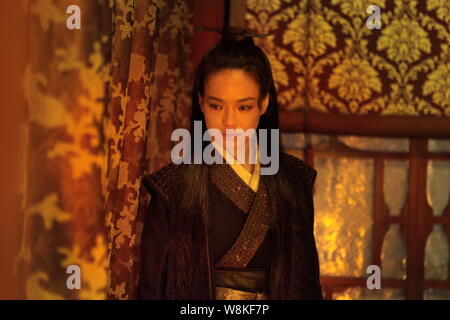 Handout still of the movie 'The Assassin' featuring Taiwanese actress Shu Qi.   A movie about a highly-trained female assassin swept the Asian Film Aw Stock Photo