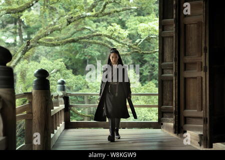 Handout still of the movie 'The Assassin' featuring Taiwanese actress Shu Qi.   A movie about a highly-trained female assassin swept the Asian Film Aw Stock Photo