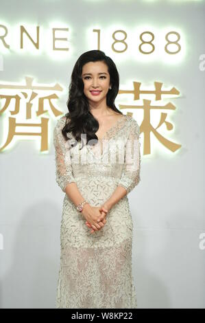 Chinese actress Li Bingbing attends a promotional event of Swiss