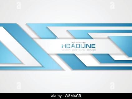 Grey and blue tech abstract corporate background. Vector design Stock Vector