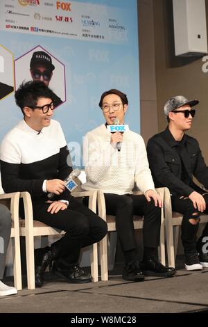 (From left) South Korean entertainer Ha Dong-hoon, left, better known ...