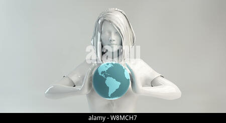 Global Medical Network for Technology Solutions Art Stock Photo