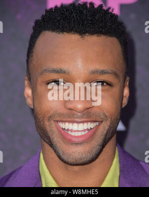 West Hollywood, USA. 09th Aug, 2019. WEST HOLLYWOOD, LOS ANGELES, CALIFORNIA, USA - AUGUST 09: Dyllon Burnside arrives at the Red Carpet Event For FX's 'Pose' held at the Pacific Design Center on August 9, 2019 in West Hollywood, Los Angeles, California, USA. ( Credit: Image Press Agency/Alamy Live News Stock Photo