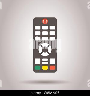 Remote control icon in transparent style. Infrared controller vector illustration on isolated background. Tv keypad business concept. Stock Vector