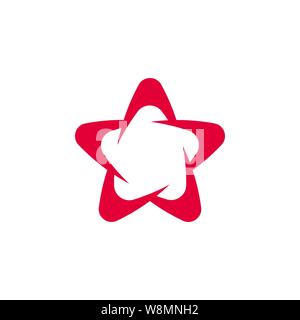 Star minimalistic icon logo template, elegant stars emblem vector illustration design Stock Vector