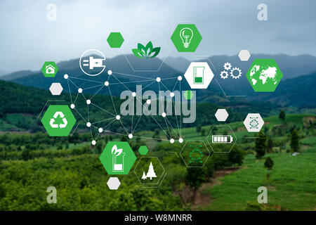 Team Business energy use, sustainability Elements energy sources sustainable Stock Photo