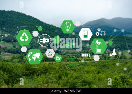 Team Business energy use, sustainability Elements energy sources sustainable Stock Photo