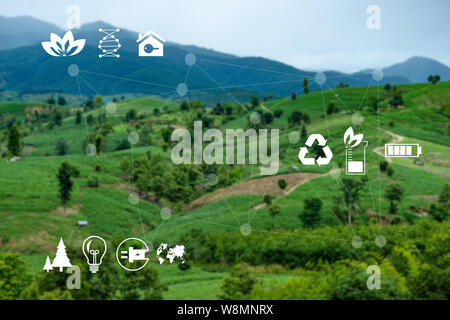 Team Business energy use, sustainability Elements energy sources sustainable Stock Photo