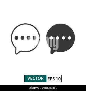 Comment vector icon set. Isolated on white background. Vector illustration EPS 10 Stock Vector