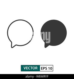 Blank comment vector icon set. Isolated on white background. Vector illustration EPS 10 Stock Vector