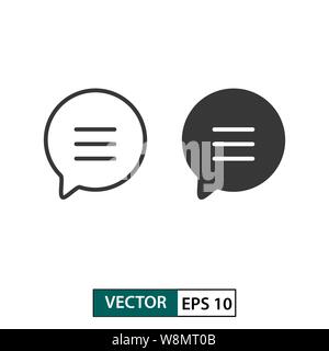Comment vector icon set. Isolated on white background. Vector illustration EPS 10 Stock Vector