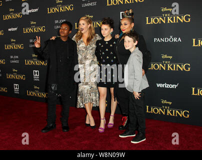 Disney’s “The Lion King” World Premiere held at Dolby Theatre in Hollywood, California. Featuring: Issac Ryan Brown, Anneliese van der Pol, Sky Katz, Raven-Symone, Jason Maybaum Where: Los Angeles, California, United States When: 10 Jul 2019 Credit: Adriana M. Barraza/WENN.com Stock Photo