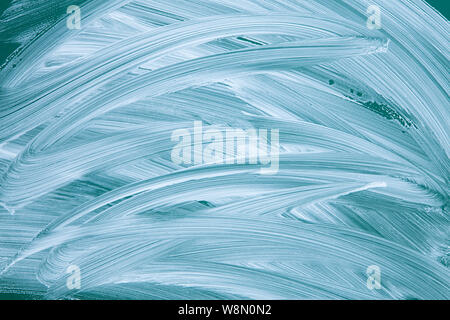 Green smudged chalkboard texture close up Stock Photo
