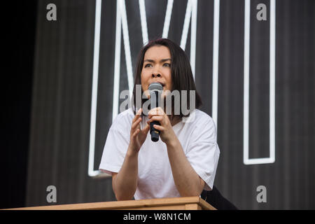 Oslo, Norway. 08th, August 2019. The American-Japanese singer, songwriter and musician Mitski performs a live concert during the Norwegian music festival Øyafestivalen 2019 in Oslo. (Photo credit: Gonzales Photo - Per-Otto Oppi).