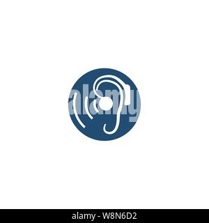 Ear Logo Template Stock Vector