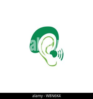 Ear Logo Template Stock Vector
