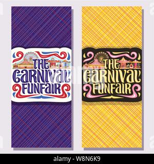 Vector vertical banners for Carnival Funfair Stock Vector