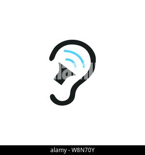 Ear Logo Template Stock Vector
