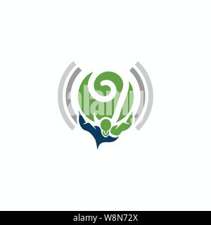 Ear Logo Template Stock Vector
