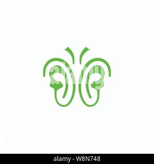 Ear Logo Template Stock Vector