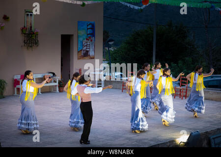 Barx Flamenco dancing display in a small Spanish Village Stock Photo