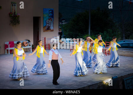 Barx Flamenco dancing display in a small Spanish Village Stock Photo