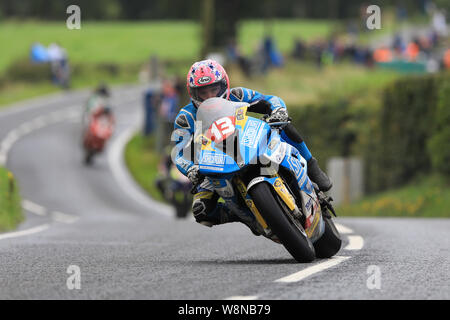 Dundrod Circuit, Belfast, Northern Ireland, UK. 10th August, 2019.   Ulster Grand Prix road races, race day; Lee Johnston (Ashcourt Racing BMW) takes 4th place in the Superstock race - Editorial Use Only. Credit: Action Plus Sports Images/Alamy Live News Credit: Action Plus Sports Images/Alamy Live News Stock Photo