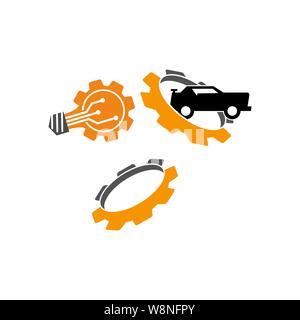 Gear Business logo design template vector Icon Set Stock Vector