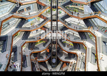 The Vessel (honeycomb-like structure), the construction in center of the Public Square and Gardens at Hudson Yards. Manhattan's West Side. New York Ci Stock Photo